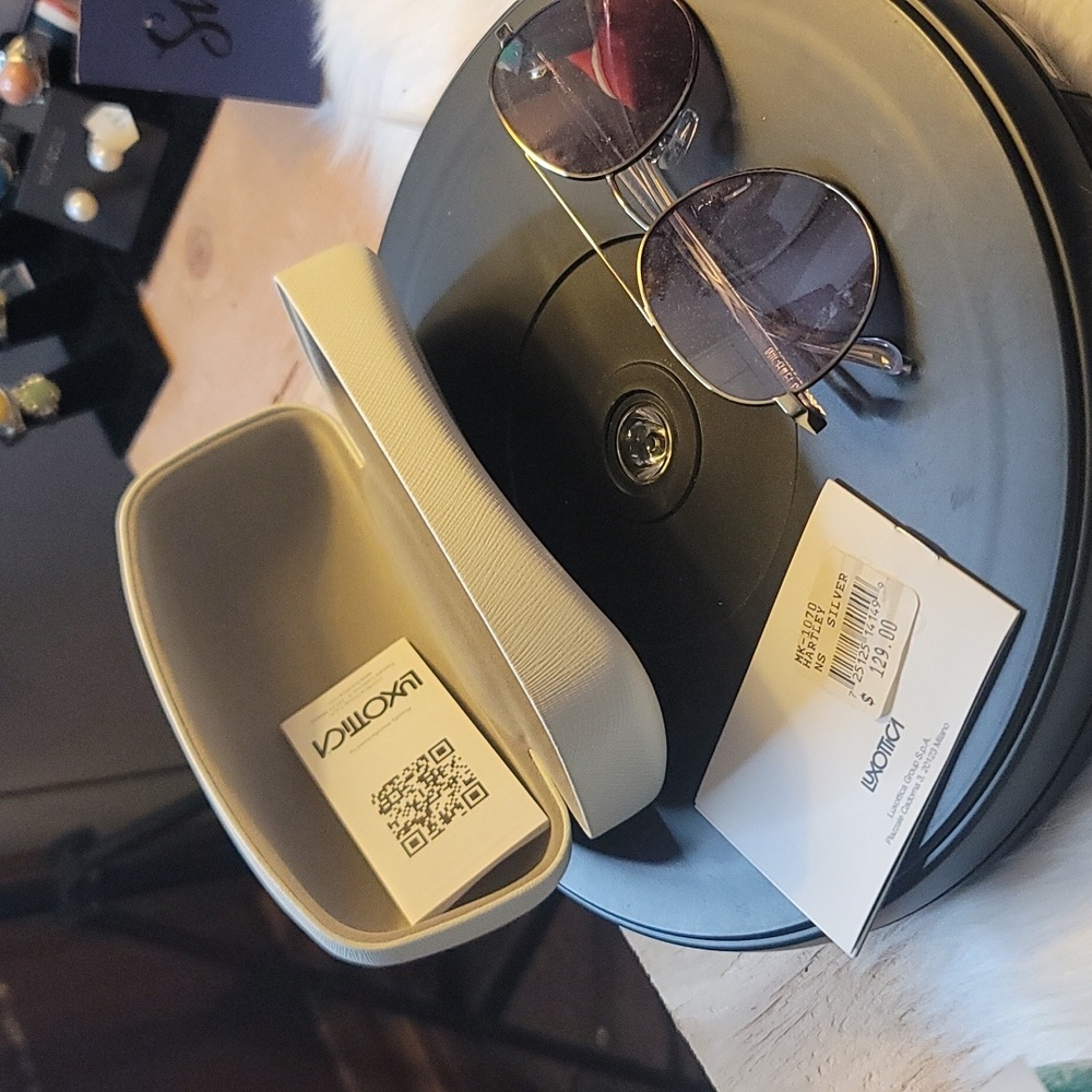 mk hartley silver sunglasses with box